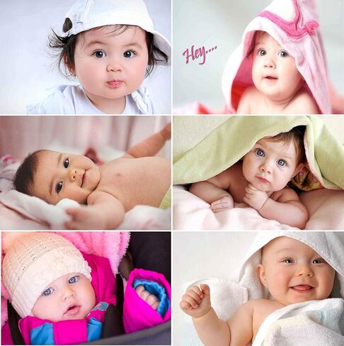 Giant Innovative Set of 6 Cute baby Poster for Pregnant Women Room Decor, GI01 Multicolour, 12 x 18 Inch- BIG Size in Saudi Arabia