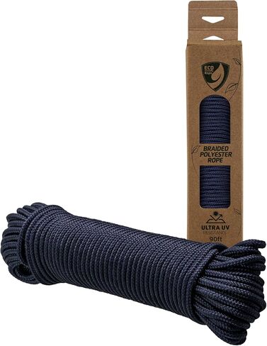 ECO-Friendly Braided Rope Hank 90 Foot Nautical Blue Marine Ø 1/4" (6mm) in Saudi Arabia