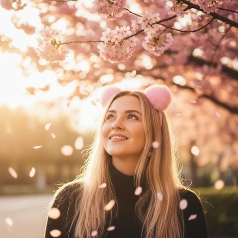 LOGOFUN Pompom Ball Headband Fluffy Ball Hairhoop أفخم آذان القط عصابات الشعر للنساء الفتيات عيد الميلاد عيد الميلاد تأثيري حزب زي الملحقات - الوردي 6.6X5.1X2.3in in Kuwait