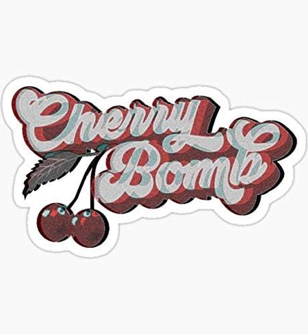 decals Cherry Bomb Glitch Sticker - 5" Vinyl, High Performance, Waterproof, Outdoor Sticker for Cars, Trucks, Windows, Walls, etc., Made in USA in Saudi Arabia