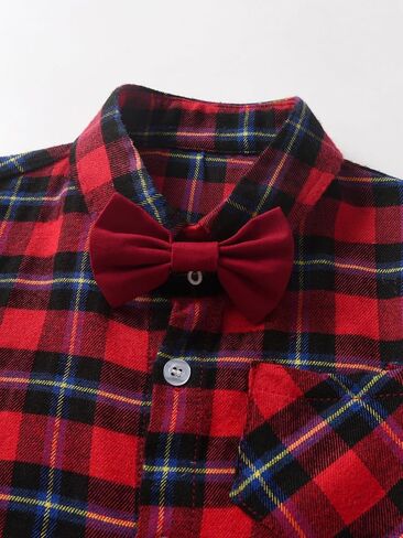 Baby Boy Wedding Dress Suits Formal Baby Boy Outfits Gentleman Clothes Toddler Boys Suit Shirt,Pants,Bow Tie in Saudi Arabia