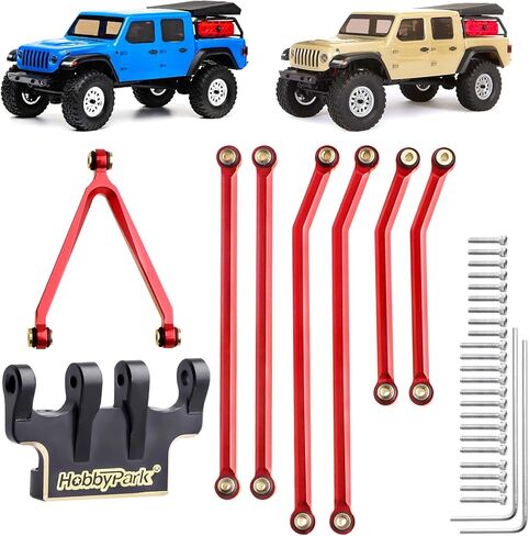 Hobbypark Aluminum High Clearance Links Set & Brass Link Mounts for Axial SCX24 Gladiator 1/24 Crawler Car Upgrade Parts in Saudi Arabia