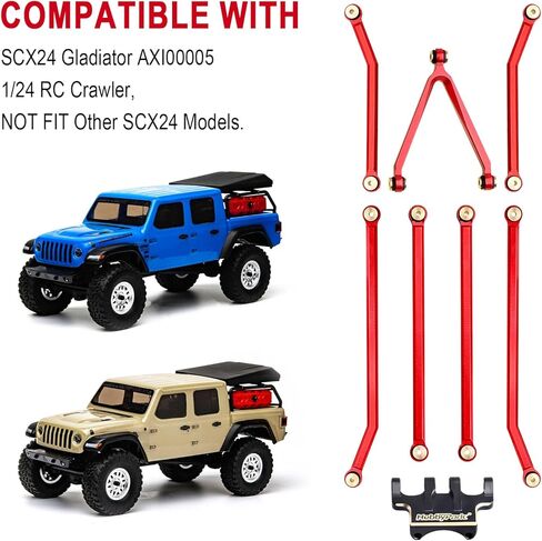 Hobbypark Aluminum High Clearance Links Set & Brass Link Mounts for Axial SCX24 Gladiator 1/24 Crawler Car Upgrade Parts in Saudi Arabia