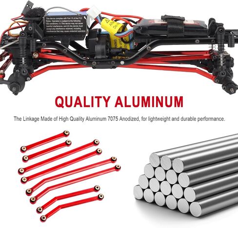 Hobbypark Aluminum High Clearance Links Set & Brass Link Mounts for Axial SCX24 Gladiator 1/24 Crawler Car Upgrade Parts in Saudi Arabia
