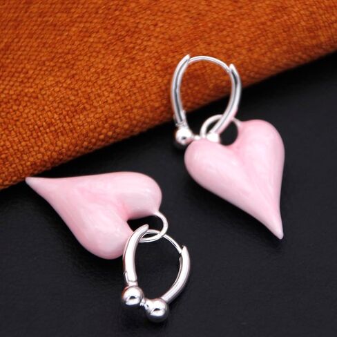 Luxury Heart Earrings for Women Gold Plated Hoop Earring High Polished Statement Jewelry Dangle Drop Earrings Fashion in Saudi Arabia