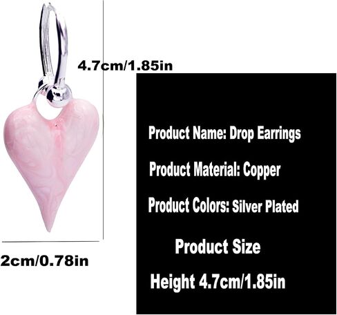 Luxury Heart Earrings for Women Gold Plated Hoop Earring High Polished Statement Jewelry Dangle Drop Earrings Fashion in Saudi Arabia