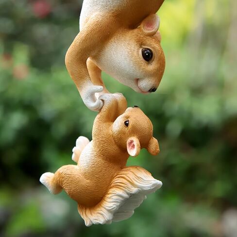 Generic Hanging Orange Squirrel Decoration - Whimsical Resin Ornaments for Home Decor in Saudi Arabia
