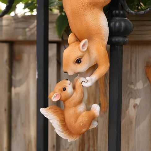 Generic Hanging Orange Squirrel Decoration - Whimsical Resin Ornaments for Home Decor in Saudi Arabia