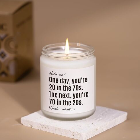 70th Birthday Gifts for Women Men, Unique 70th Birthday Gifts, Happy 70 Year Old Bday Present for Mom Dad, 70 Year Old Bday Decorations, Bday Candle 7oz Soy Wax Lavender & Woods Scented in Saudi Arabia