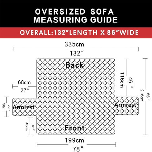 Quilted Fleece Sofa Cover with Elastic Straps Solid Color Warm Cozy Couch Covers Washable Fuzzy Plush Sofa Slipcover with Non Slip for Dogs, Children, Pets Furniture Protector (Grey, Large) in Saudi Arabia