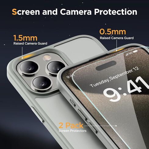 Miracase Magnetic Series for iPhone 16 Pro Max Case [Compatible with MagSafe] [with 2X Screen Protector] Military-Grade Protection, Anti-Fingerprint, Slim Phone Case for 16 Pro Max 6.9 inch- Dark Blue in Saudi Arabia
