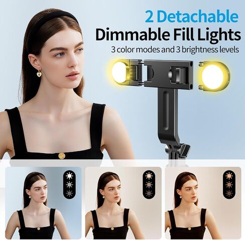 Mini Selfie Stick Tripod, Pocket Flex Tripod iPhone Android Phone Grip, Portable Small Size Travel Compact Phone Selfie Stick with Remote, Handheld Metal Mount Live Streaming, Video Recording in Kuwait