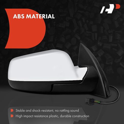 A-Premium Passenger Side Power Door Mirror - Compatible with Chevrolet Equinox & GMC Terrain, 2015-2017 - Heated Manual Folding Chrome Outside Rear View Mirror - Replace# 23467321 in Saudi Arabia