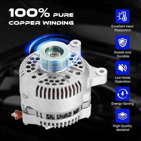 مولد كهربائي جديد لفورد F150 4.6L 97-02 5.4L 97-01، لـ F-250 4.6L 5.4L 97-99، لـ Expedition & E-150 Econoline 4.6L 5.4L 97-01، لـ E-250 Econoline 5.4L 97-99، لـ Lincoln Navigator 5.4 لتر 98-99 in Saudi Arabia