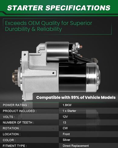 23300-EA200 محرك بدء التشغيل لـ: -Nissan Frontier 2005-2016، Pathfinder 2005-2010 2012، Xterra 2005-2014 لـ: -Suzuki Equator 2009-2012 4.0L V6، 12V 1.8KW 13 أسنان، OE # 23300-EA20A, 23300-EA20AR in Saudi Arabia