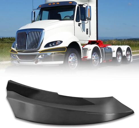 Corner Bumper Chrome-Plated Corner Compatible With 2002-2018 International Prostar (Left). in Saudi Arabia