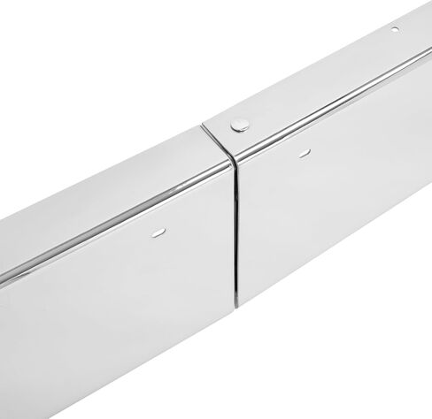KUAFU Front Bumper Compatible with 1989-2003 International 4600, 4700, 4800, 4900, 8100 W/Tow, Fog Light Cutouts, Slight Angle Back Steel Chrome 2PCS-Silvery in Saudi Arabia