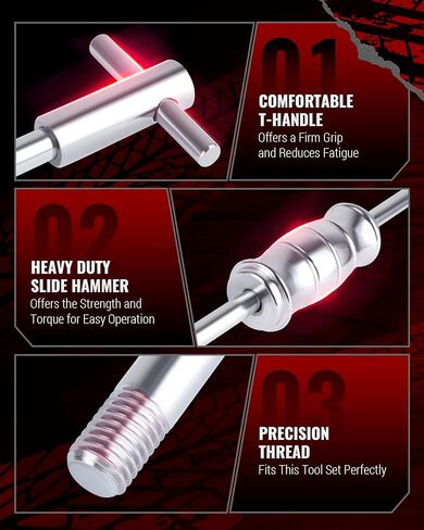 مجموعة أدوات سحب محمل عجلة الدراجة النارية متوافقة مع معظم الدراجات النارية Harley Davison من عام 2000، أداة إزالة وتركيب محمل العجلة لمحامل 3/4 بوصة 1 بوصة 25 مم in Kuwait