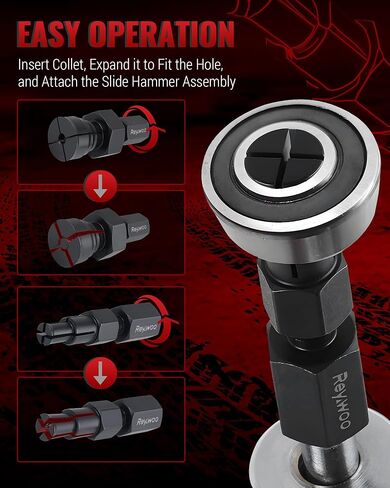 مجموعة أدوات سحب محمل عجلة الدراجة النارية متوافقة مع معظم الدراجات النارية Harley Davison من عام 2000، أداة إزالة وتركيب محمل العجلة لمحامل 3/4 بوصة 1 بوصة 25 مم in Kuwait