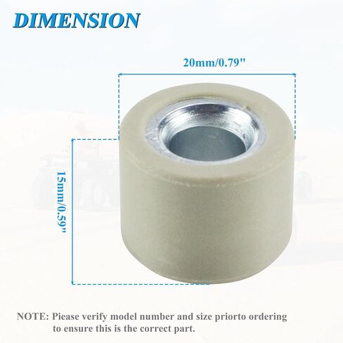 18x14 مللي متر/0.71 "x0.55" GY6 انزلاق الأسطوانة الأوزان 15 جرام/0.033lb ل 180-230cc الصينية سكوتر الدراجة ATV الذهاب كارت 4-السكتة الدماغية المحرك in Kuwait