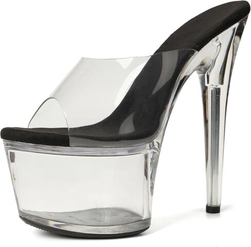 WUXIN H&P Women's 7 in Platform Sandal Heels，Sexy Stiletto Pole Dance Exotic Shoes 17 cm in Kuwait