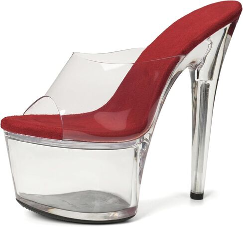 WUXIN H&P Women's 7 in Platform Sandal Heels，Sexy Stiletto Pole Dance Exotic Shoes 17 cm in Kuwait