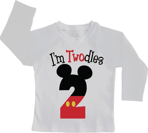 Luke and Lulu 2nd Birthday Shirt Boy - Mouse Themed Birthday Boy Shirt 2 - Premium 2nd Birthday Outfit Boy - Two Shirt in Kuwait