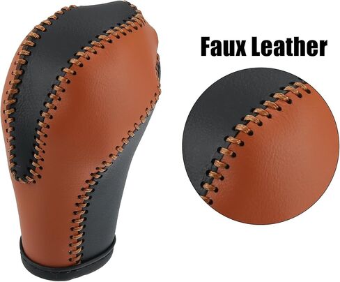 X AUTOHAUX غطاء مقبض ناقل الحركة من الجلد الصناعي للسيارة إنفينيتي QX50 QX70 QX80 2014-2016 QX56 2011-2013 G35 2007-2008 EX37 FX37 2013 FX35 2009-2012 أسود بني in Saudi Arabia