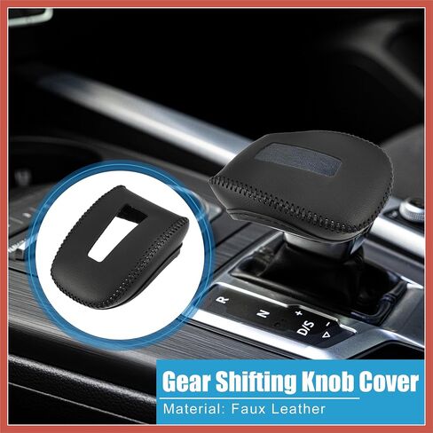ACROPIX Gear Shifting Knob Cover Automatic Transmission Lever Trim for Mitsubishi Outlander PHEV GN0W GN Series 2022-2023 Faux Leather Black Car Parts in Saudi Arabia