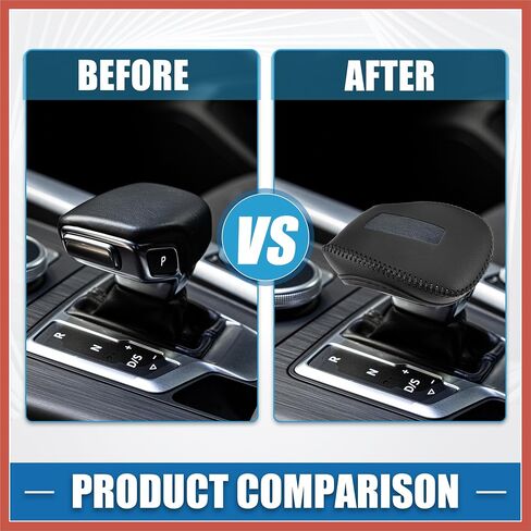 ACROPIX Gear Shifting Knob Cover Automatic Transmission Lever Trim for Mitsubishi Outlander PHEV GN0W GN Series 2022-2023 Faux Leather Black Car Parts in Saudi Arabia