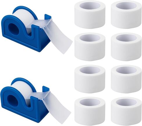 Geiserailie 8 Rolls Paper Tape Medical 1 Inch x 10 Yard Micropore Surgical Tape with 2 Dispenser for Wound Care in Saudi Arabia