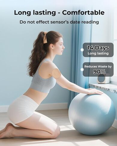 أغطية مستشعر Libre 3 مقاومة للماء - 20 قطعة من أغطية المستشعرات لـ Libre 3، رقع لاصقة لـ CGM، دعم مع علامة تبويب سهلة التقشير لمدة 10-14 يومًا، غطاء كامل بدون غراء في المنتصف (عاري) in Kuwait