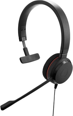 Jabra Evolve 20 Wired Headset (2025 Edition) - سماعة رأس مزدوجة الأذن للمكتب والعمل من المنزل - التحكم في المكالمات - جميع المنصات - USB -C/A Connectivity - Black in Kuwait