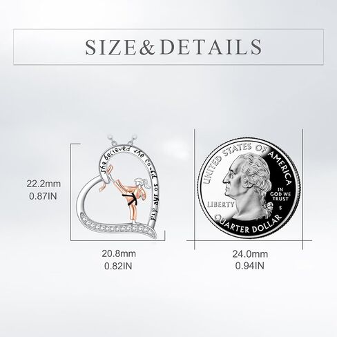 Karate/Boxing/Horse/Basketball/Skating/Soccer/Volleyball Necklace for Women Sterling Silver Heart Necklace Sport Jewelry for Women in Saudi Arabia