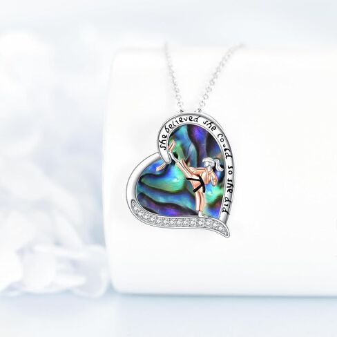 Karate/Boxing/Horse/Basketball/Skating/Soccer/Volleyball Necklace for Women Sterling Silver Heart Necklace Sport Jewelry for Women in Saudi Arabia