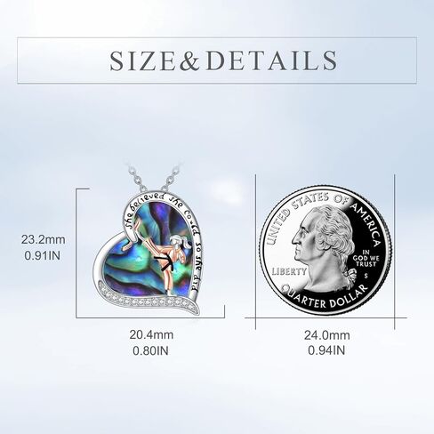Karate/Boxing/Horse/Basketball/Skating/Soccer/Volleyball Necklace for Women Sterling Silver Heart Necklace Sport Jewelry for Women in Saudi Arabia