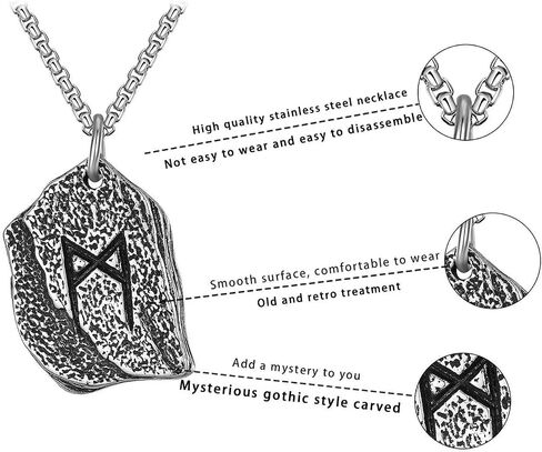 Witches Knot/Viking Rune Mannaz/Pentagram Necklace Amulet Pendant Jewelry Gifts for Women Men in Kuwait