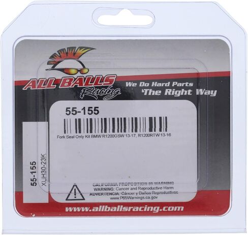 All Balls Racing Fork Seal Kit 55-155 Compatible With/Replacement For BMW R1200GSW 2013-2017, R1200RTW 2013-2016 in Saudi Arabia