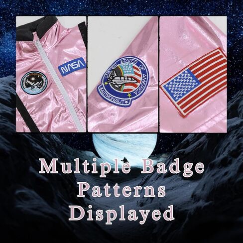 زي رائد الفضاء LMYOVE للنساء بأكمام طويلة مع حزام قابل للتعديل ورقع لحفلات الهالوين التنكرية in Kuwait