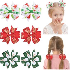 Choicbaby 3 Inches Hair Bows for Girls Pink Grosgrain Ribbon Pinwheel Hair Bows Clips Toddler Bows Hair Clips for Birthday Baby Shower Gifts 6 Pack Photo Props in Kuwait