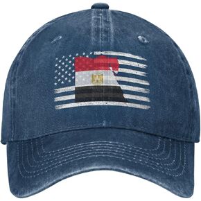 US and Flag Map of Egypt (De Facto) Baseball Cap for Men Women Hat Adjustable Vintage Cotton Dad Caps in Saudi Arabia