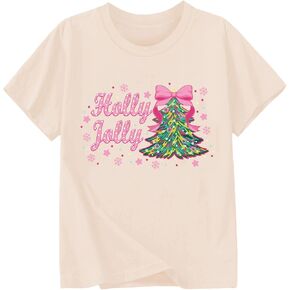 Toddler Girl Christmas Shirt Kids Ugly Xmas Tshirt Cotton Short Sleeve Tee Top 2-10 Years in Kuwait