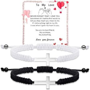 Couple Gifts Bracelets Matching Bracelets Adjustable Rope Bracelets for Couples Christmas Anniversary Valentines Gifts for Him HerBoyfriend Girlfriend Lovers Husband Wife in Kuwait