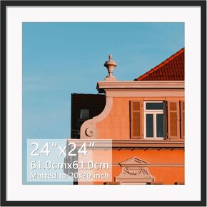 إطار صورة Rempry مقاس 6x8، صور عرض 5x7 مع حصيرة أو 6x8 بدون حصيرة، إطار صورة للتعليق على الحائط أو سطح الطاولة مع زجاج شبكي مقاوم للكسر، أسود، عبوة واحدة in Kuwait