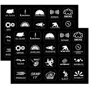 Novelty Stickers for Car or Truck Unused Buttons – Funny Interior Dash Rocker Switch Decals – Universal Fit Console Labels for Dashboard – Pack of 2 in Saudi Arabia