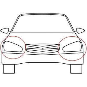 Car Front Headlight Lens Cover Car Headlight Transparent Glass Lamp Cover Shell Car Compatible For Peugeot 408 2010 2011 2012 2013(A Piar) in Kuwait