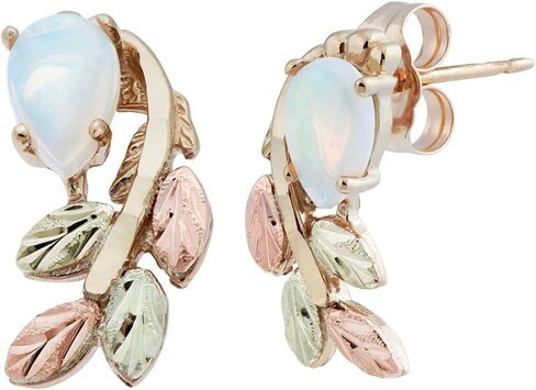 Black Hills Gold Earrings made of 10k Gold Customizable in 8 beautiful Gemstones in Saudi Arabia