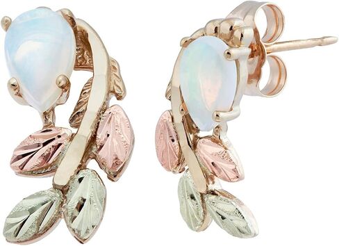 Black Hills Gold Earrings made of 10k Gold Customizable in 8 beautiful Gemstones in Saudi Arabia