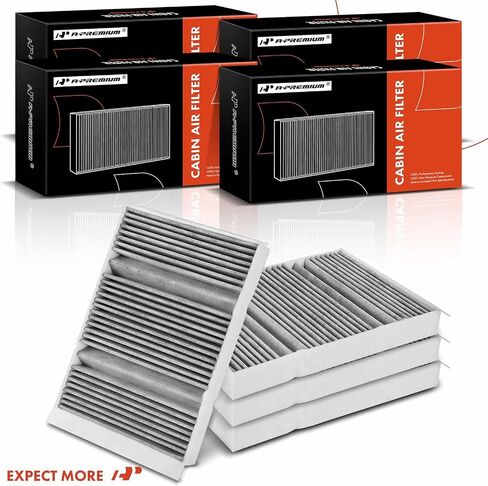 فلتر هواء كابينة A-Premium 4-PC متوافق مع مرسيدس بنز S450 2018-2020، S550 2014-2017، S550e، S560، S560e، S600، S63 AMG، S65 AMG، Maybach S550، Maybach S560، Maybach S600، Maybach S650 in Saudi Arabia