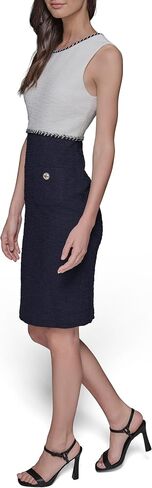 KARL LAGERFELD Women's Contrast Knit Sleeveless Mini Dress in Saudi Arabia